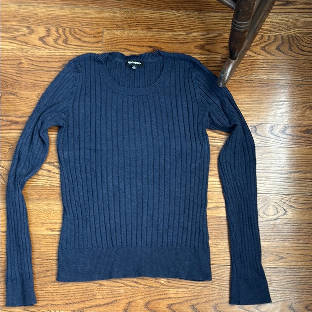 525 America Navy Blue Ribbed Long Sleeve Tee